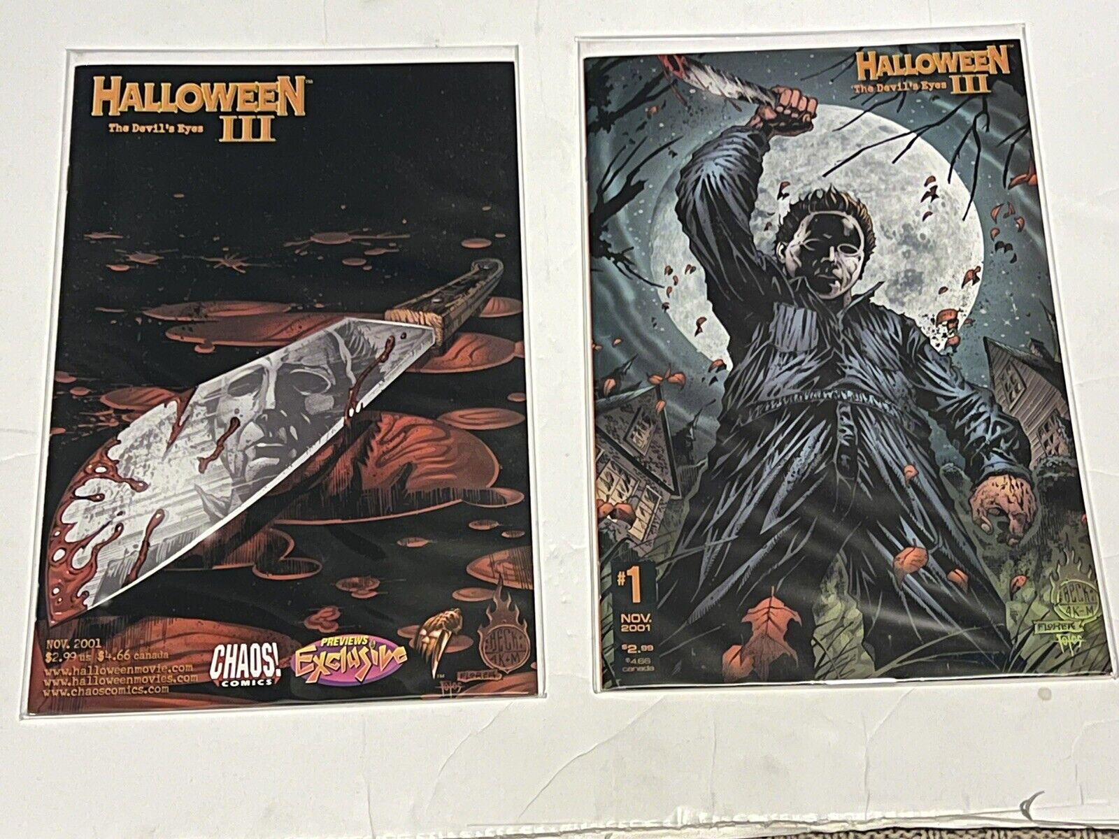 Chaos Comics Halloween III The Devil's Eyes #1 Previews & Movie Madness Variants