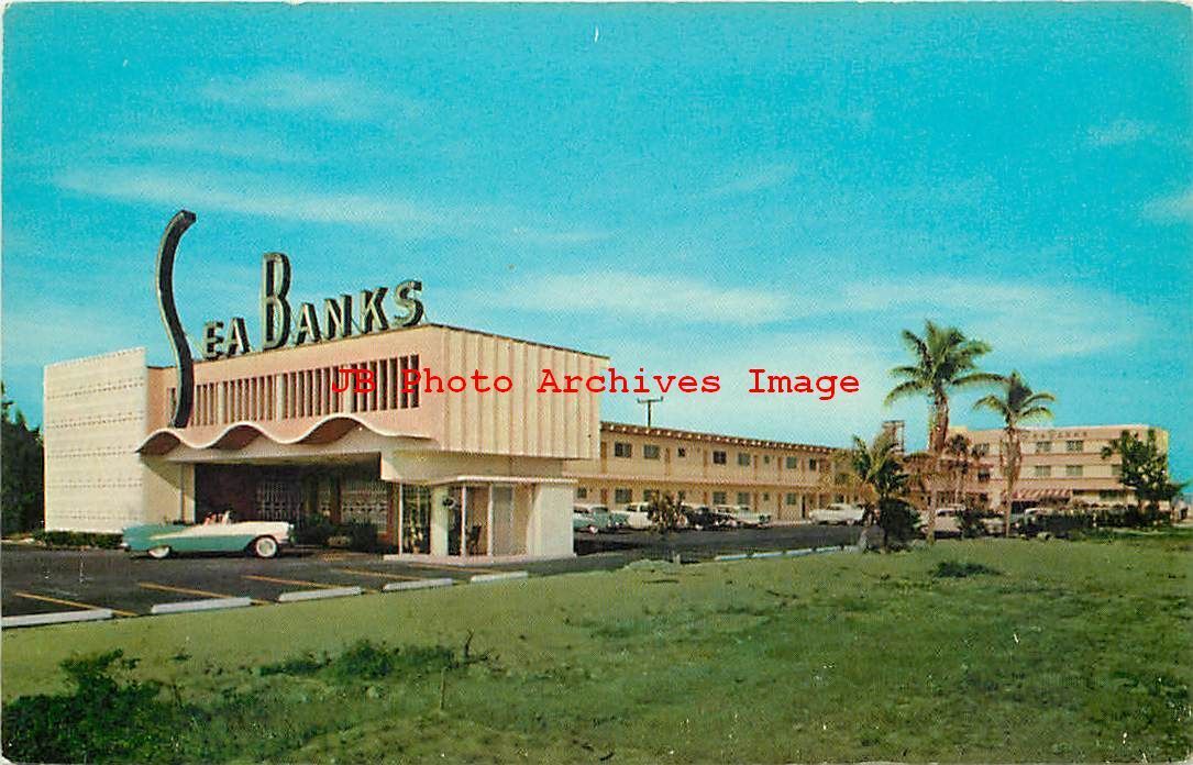 FL, Hallandale, Florida, Sea Banks Resort Motel, Exterior, Curteich No 8CK1846
