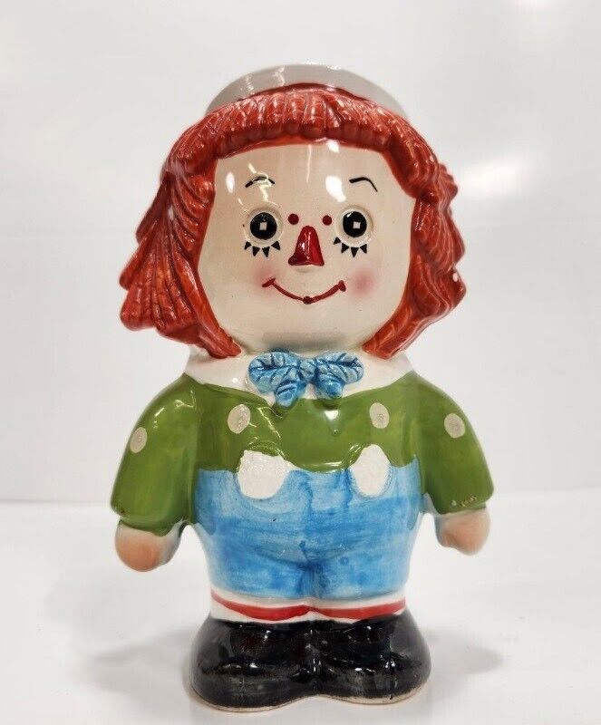 FENTON Raggedy Andy Ceramic Coin Bank. Vintage 1960\'s. No chips or cracks 