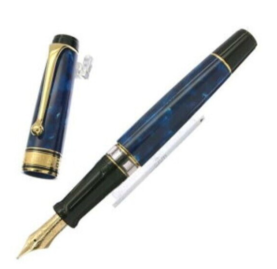 Aurora Optima Blue GT Fountain pen Nib[M] Used[Very Good] FedEx