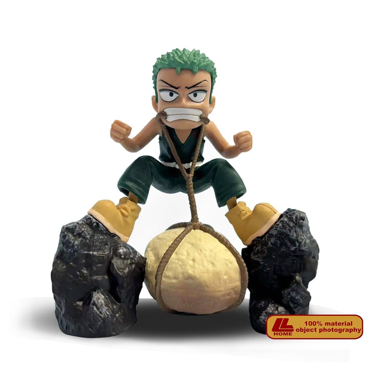 Anime OP Child Roronoa Zoro Take exercise Biting the rope Figure Statue Toy Gift