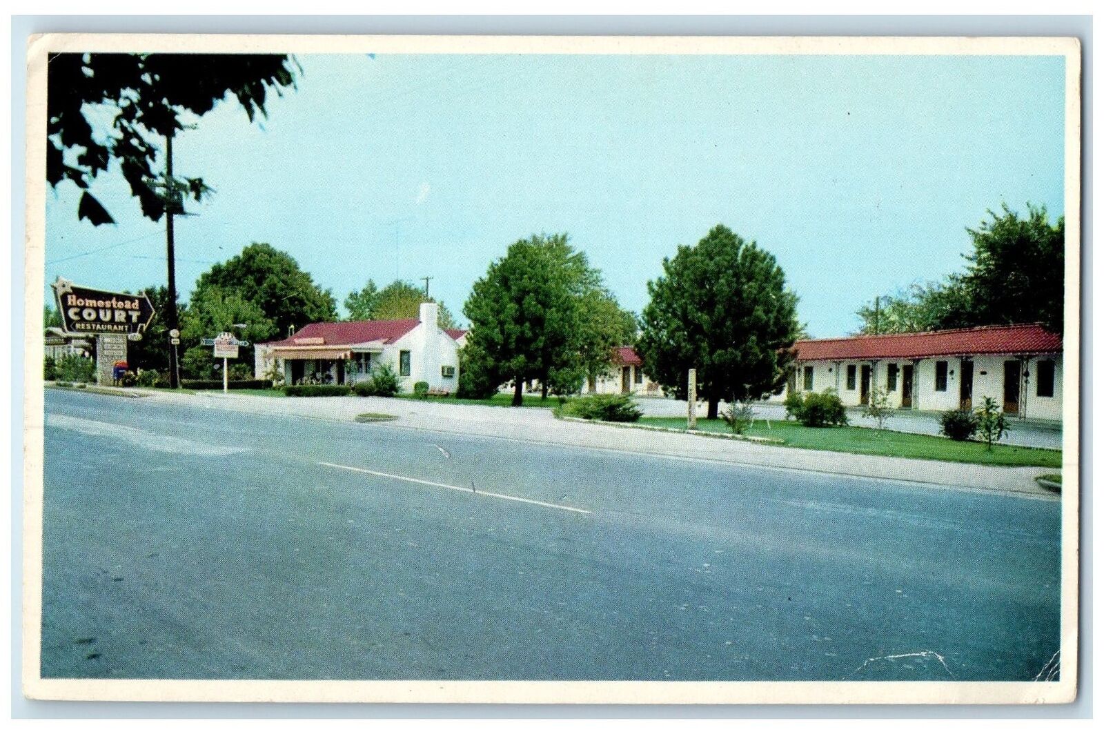 c1950's Homestead Court & Restaurant Cottage Roadside Franklin Kentucky Postcard