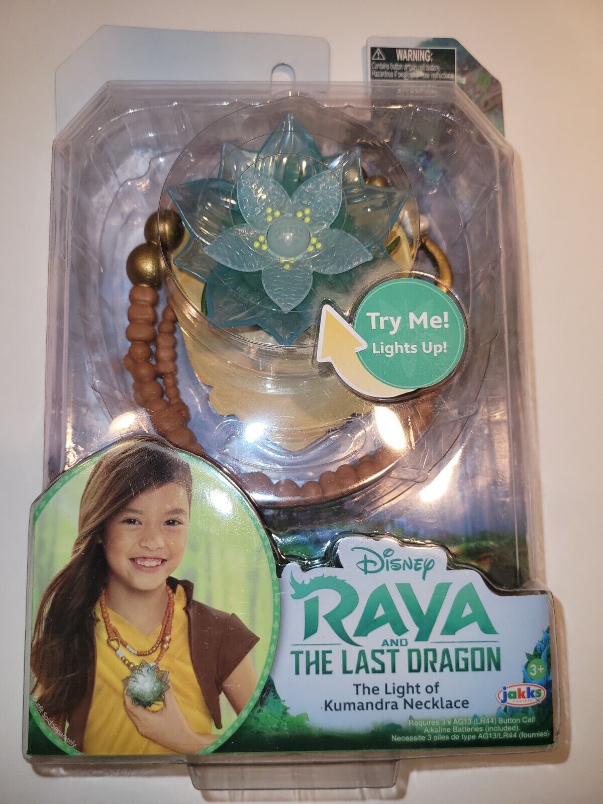 Disney RAYA & The Last Dragon The Light of Kumandra Necklace Light Up Flower New