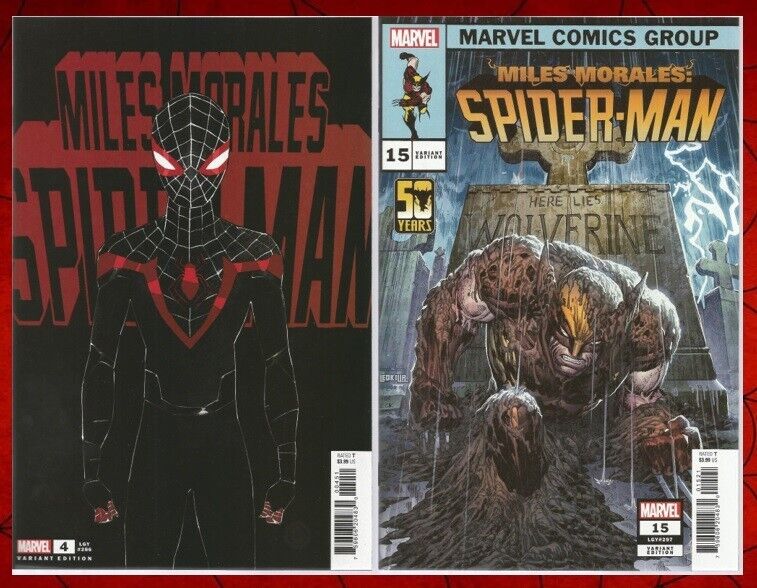 Miles Morales Spider-Man #4 2023 Bachalo # 15 Wolverine Variants - Lot of 2 NM+