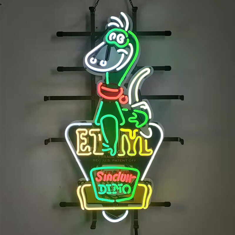 Sinclair Dino Gasoline Neon Sign For Gas Station Wall Decor Artwork 24x15