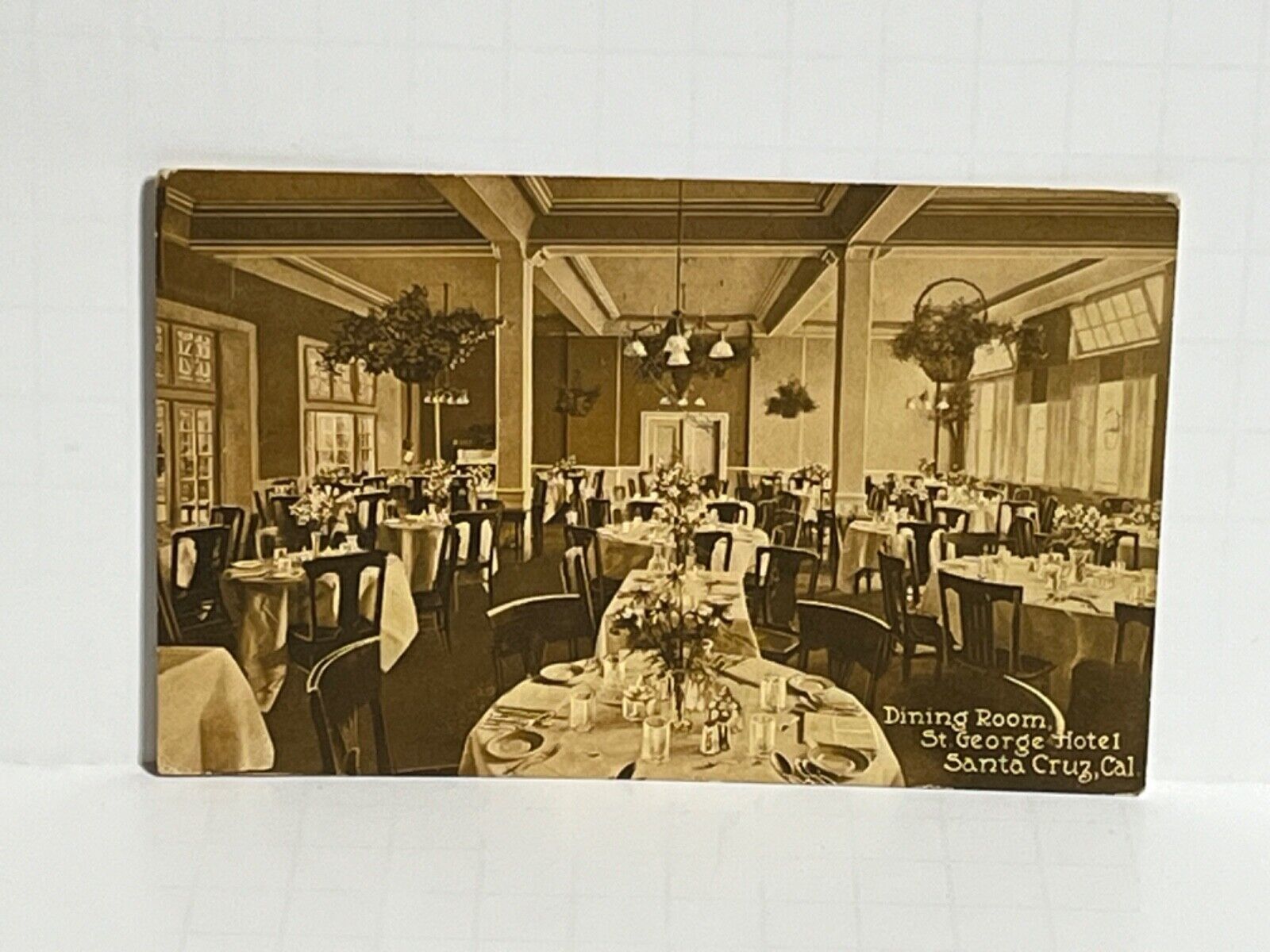 Postcard Dining Room St George Hotel Santa Cruz California CA c1913 A58