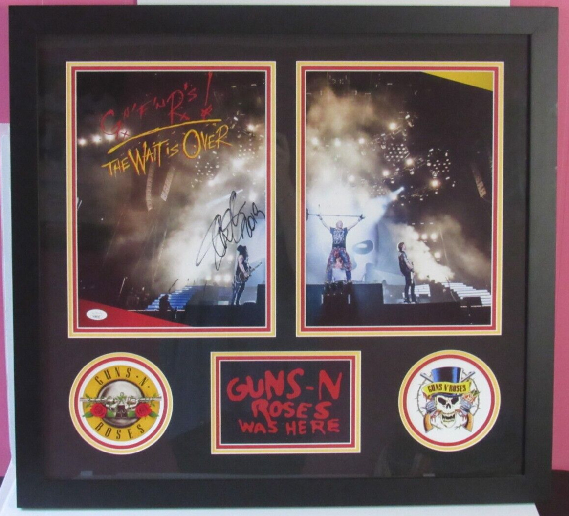 Slash Hand Signed Autographed Custom Framed Display 26 x 22 JSA COA Guns N Roses