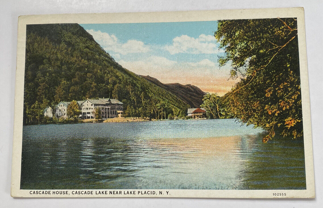 Vintage Postcard c1927 ~ Cascade House Hotel View ~ Lake Placid New York NY