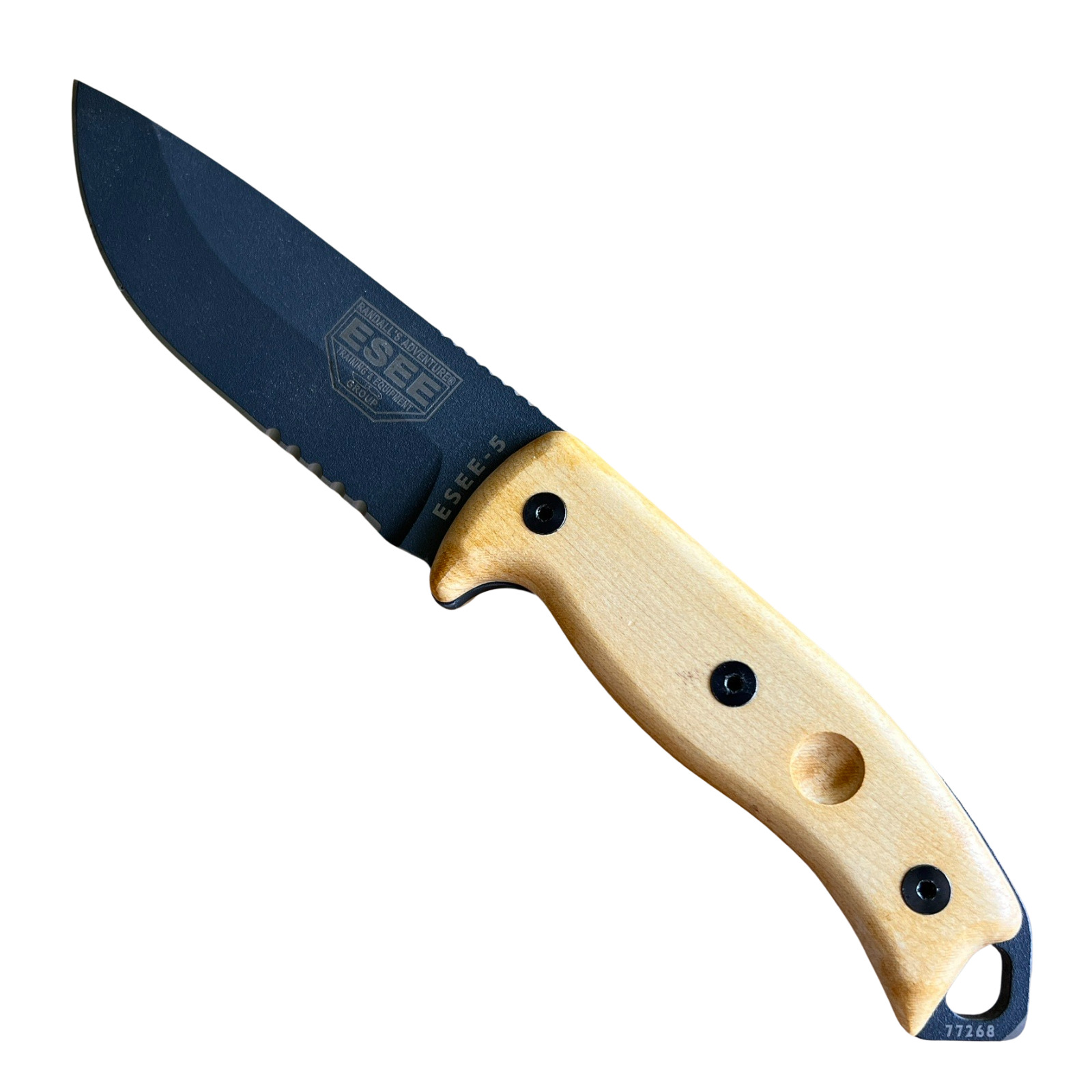 Scales compatible with ESEE-5/6 knife Solid maple