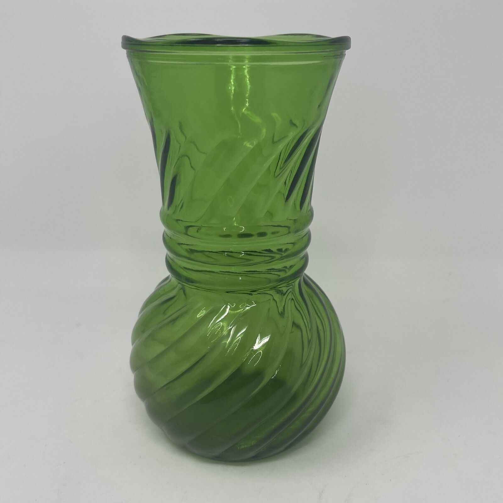 Vintage CFG CL Green Glass Vase