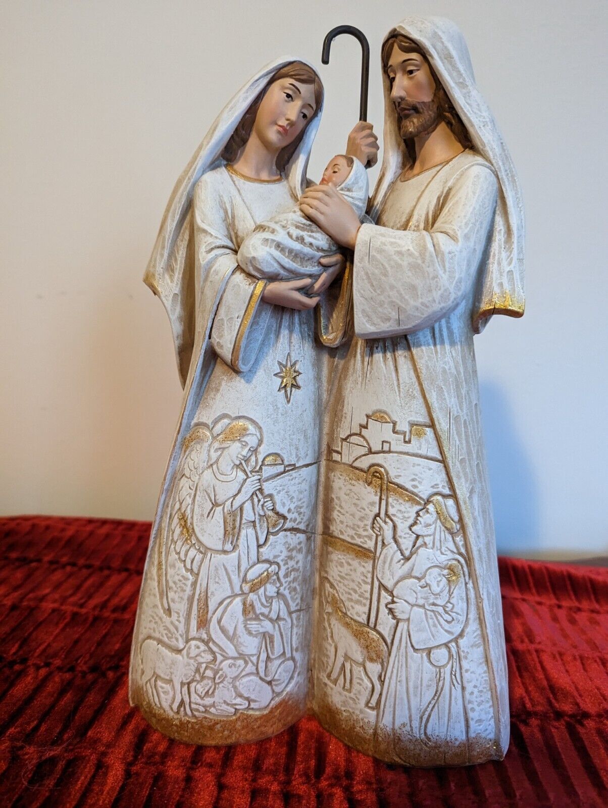 Napco Holy Family with Bethlehem Scene Nativity Figure ECU