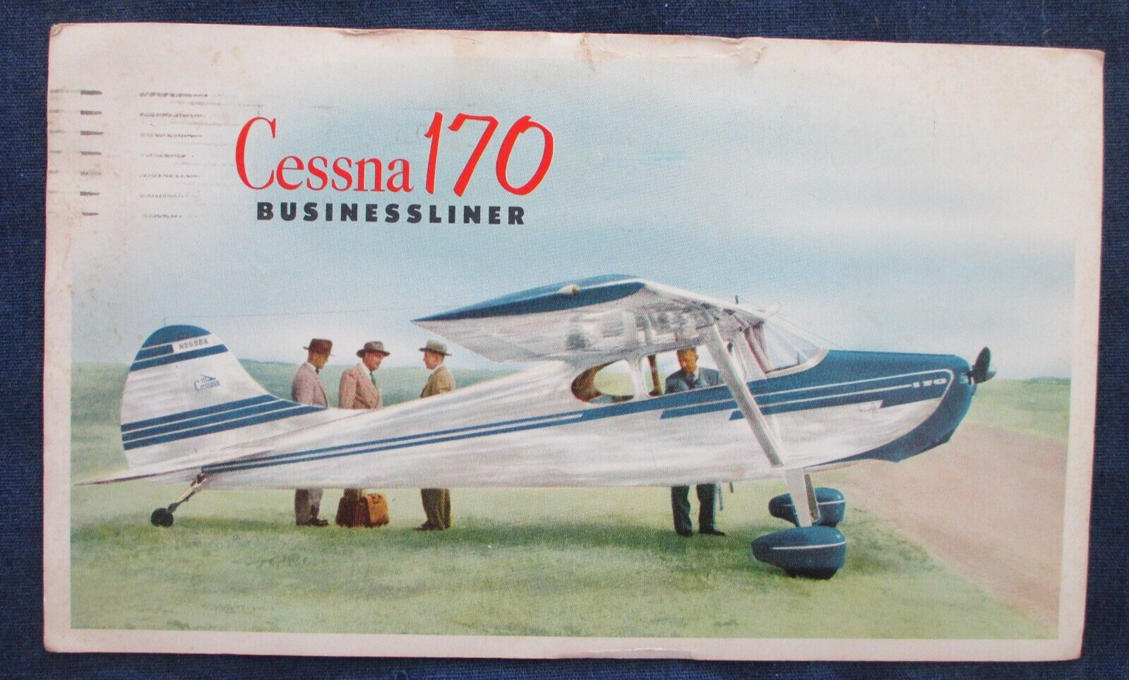 1952 Cessna 170 Businessliner Airplane Oversize Advertising Postcard