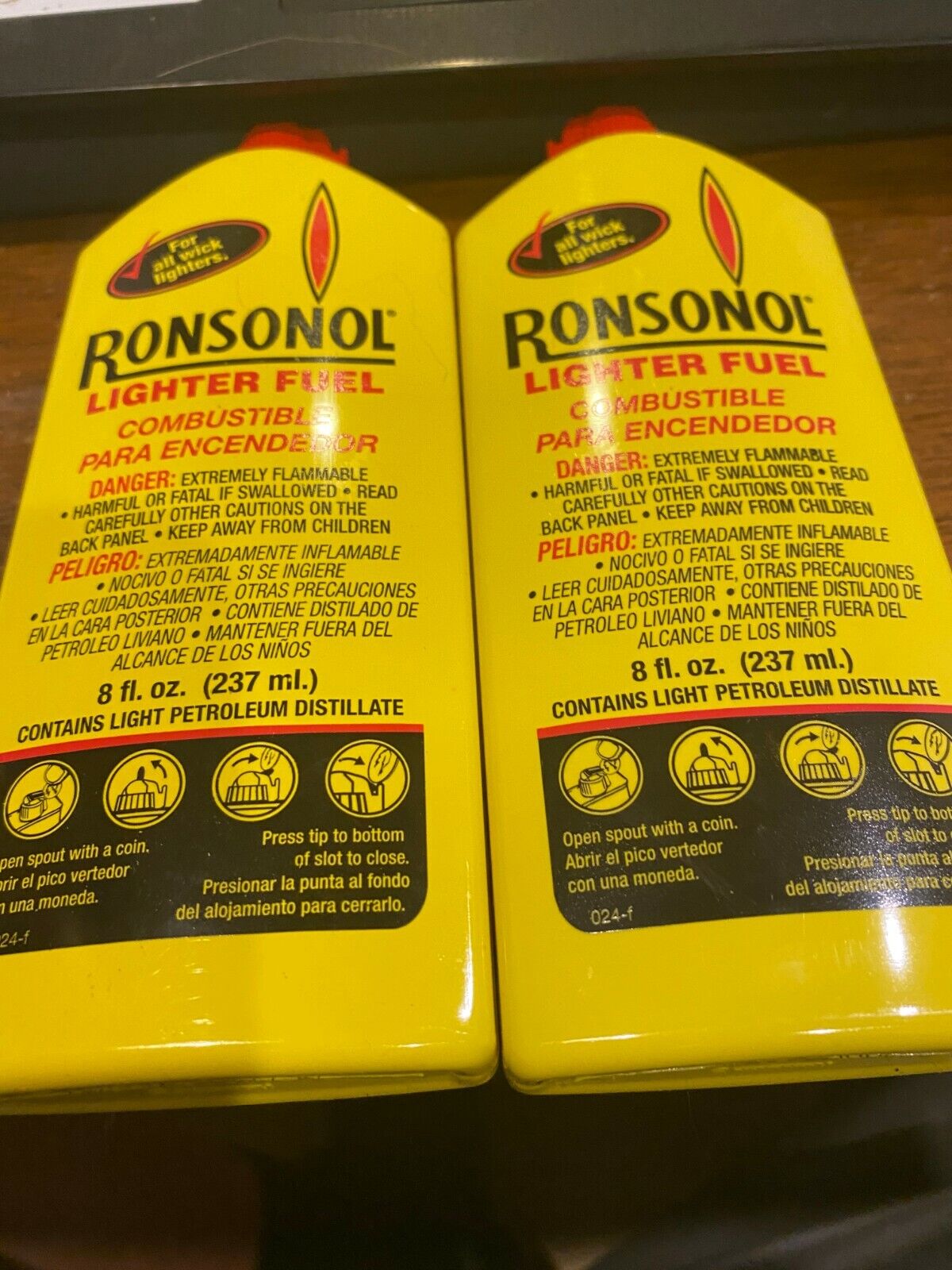Ronsonol Best Lighter Fuel 8 OZ Bottle works with All Wick-Type LighterLot 0f 96