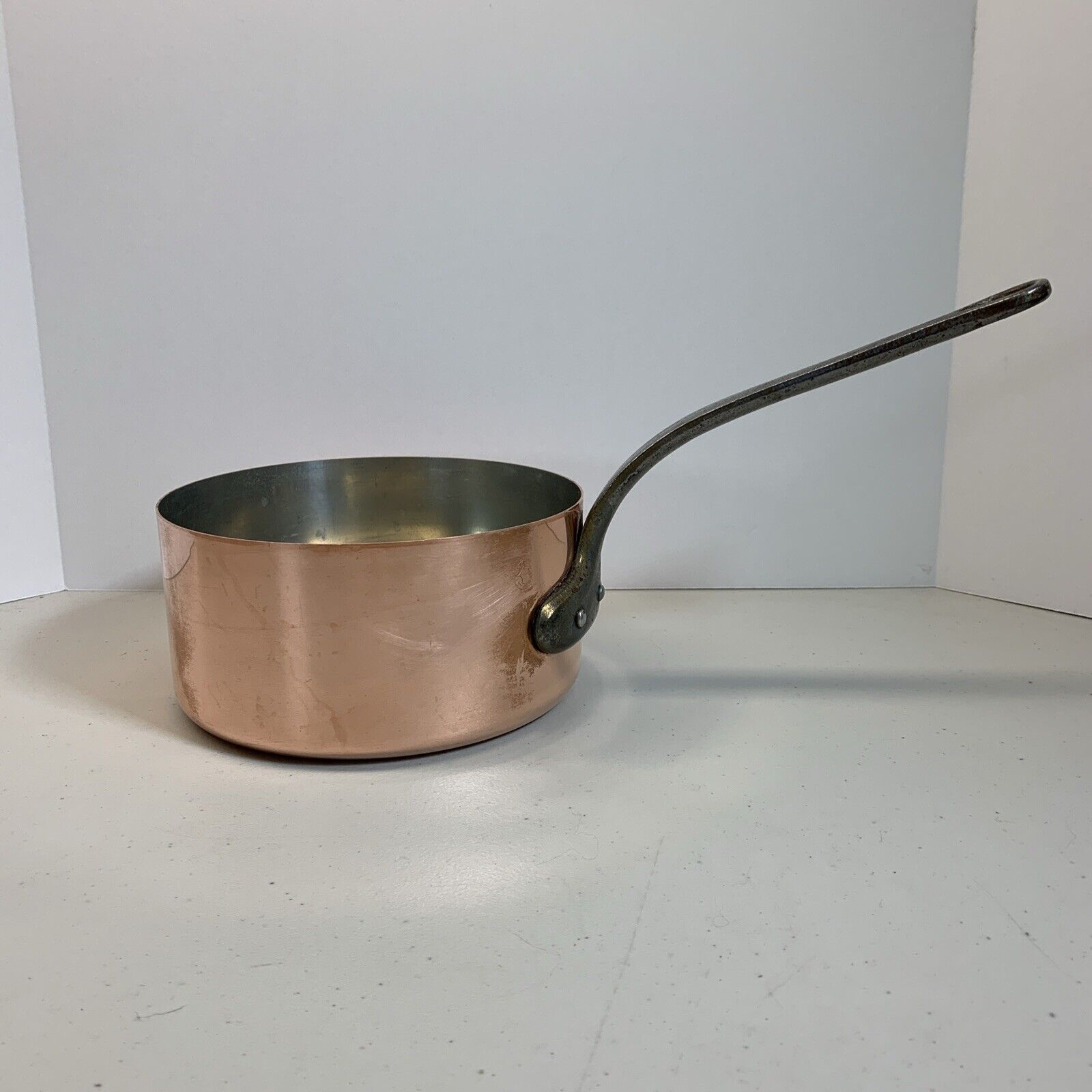 Vintage French 7” Copper Saucepan Fabrication Francaise