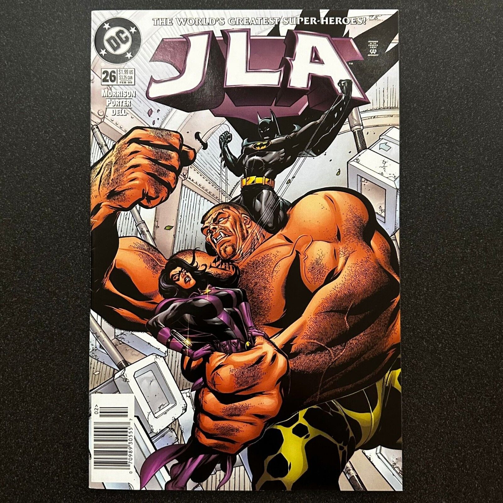 JLA #26D (Feb 1999) • Batman • Huntress • Shaggy Man • Superman • Green Lantern