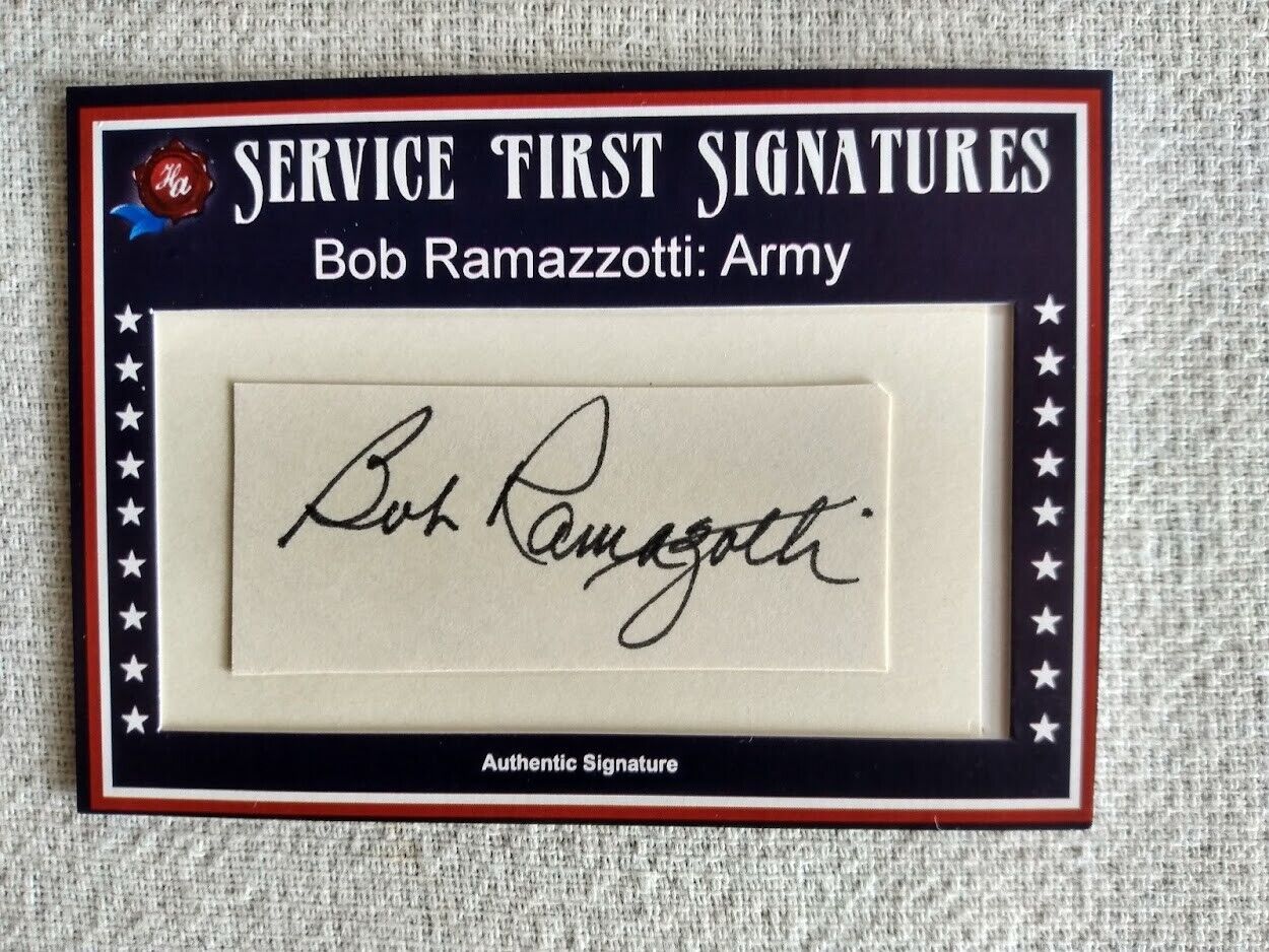2021 historic autographs 1945: the end of wwii-signature card of bob ramazzotti