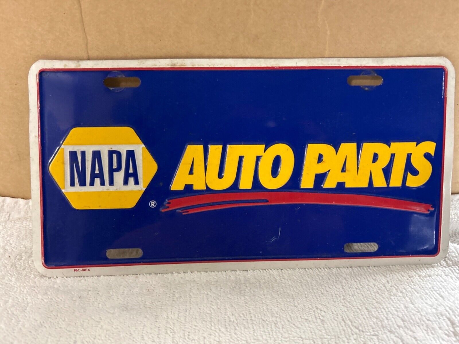 Vintage Napa Auto Parts Booster License Plate