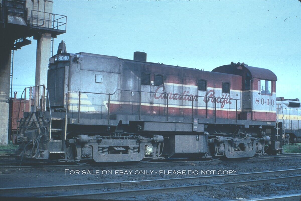 CPR CP Rail MLW RS-23 8040 - nice roster view - 1972 maroon & grey        U BB-2