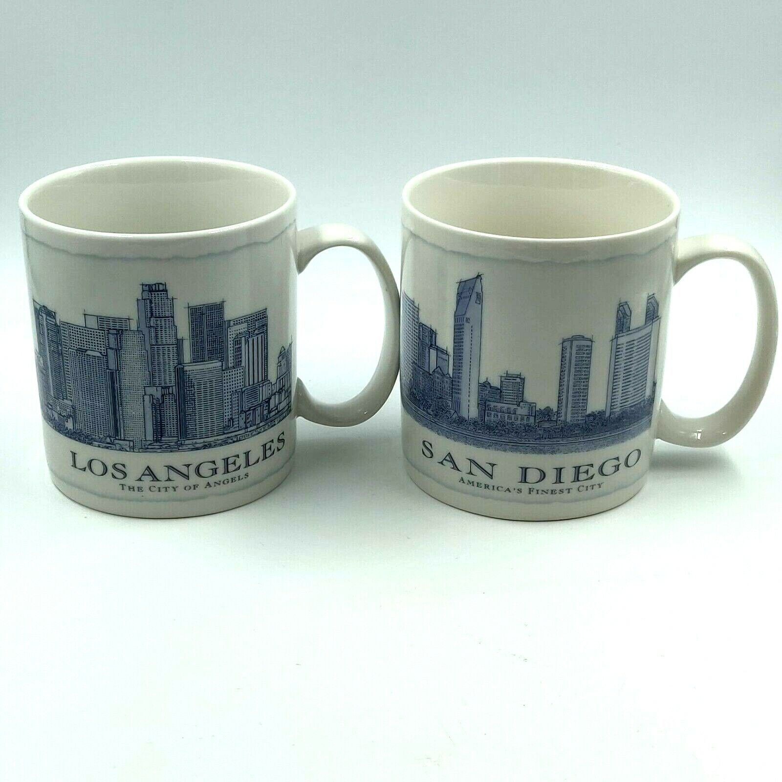 Starbucks Lot Of 2 Los Angeles San Diego Architect Series 18 Oz Coffee Cups Mugs