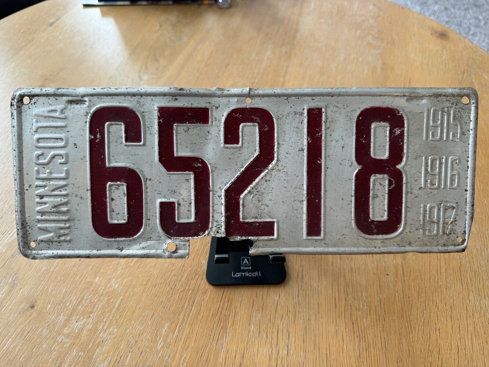 1915, 1916, 1917 Minnesota License Plate