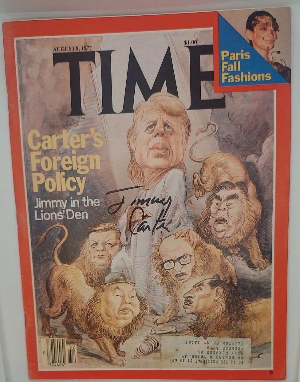 Jimmy Carter Signed 1977 Time Magazine Full Issue Autographed