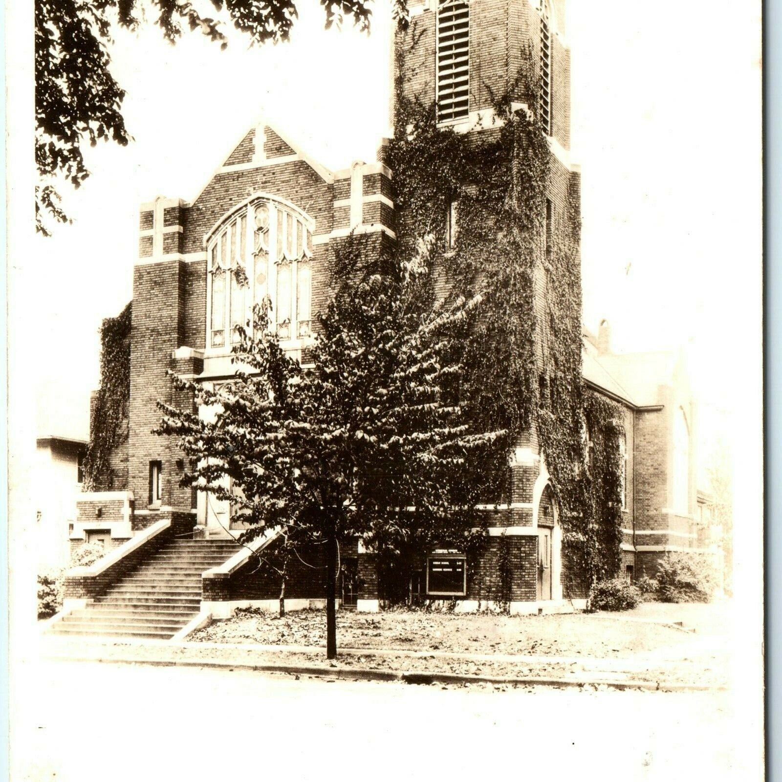 c1930s Ames, Iowa Church RPPC Bethesda Lutheran NLCA Real Photo Chapel Bldg A13