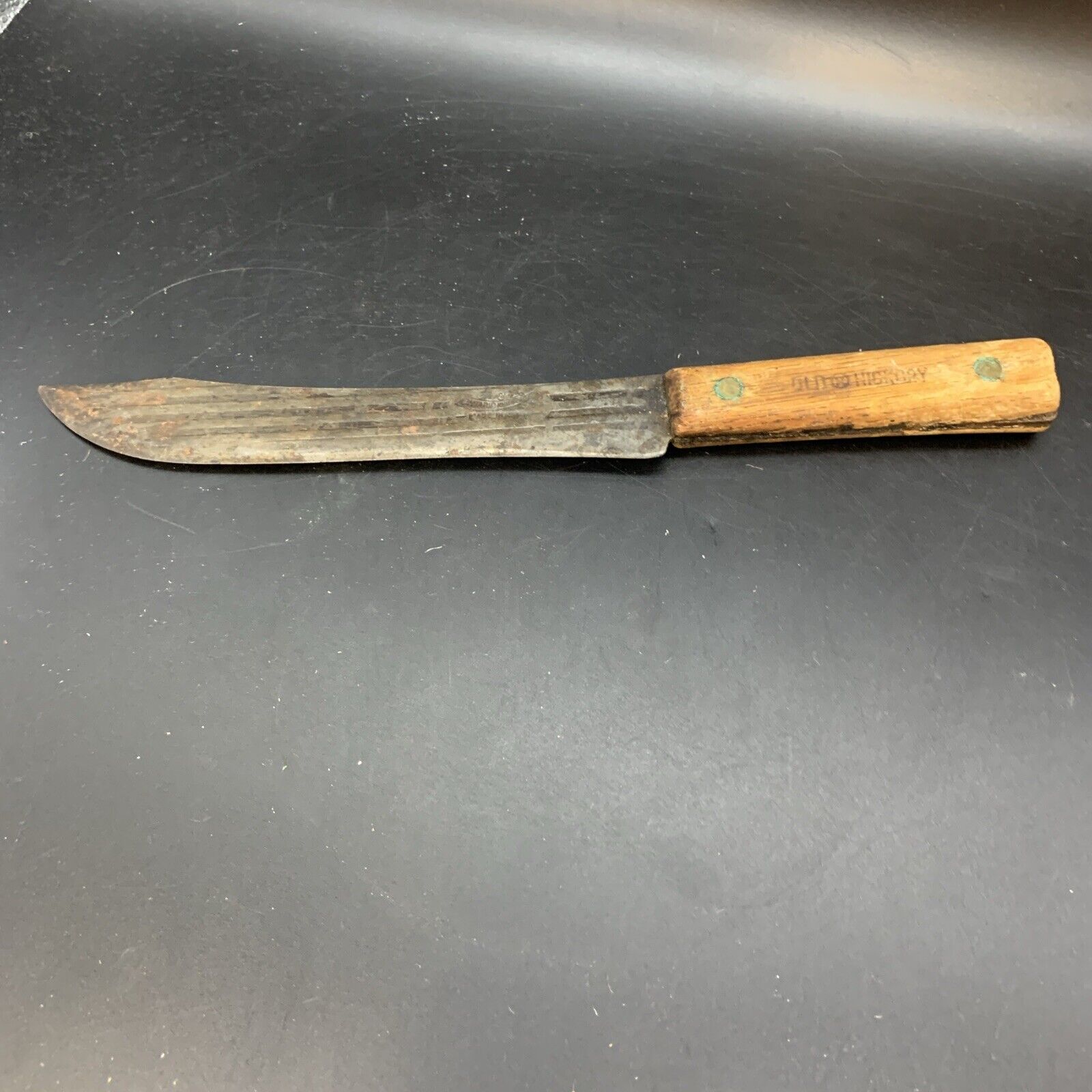 Vintage OLD HICKORY 8” Butcher Knife SHAPLEIGH’S  HAMMER FORGE 1843-1934 USA