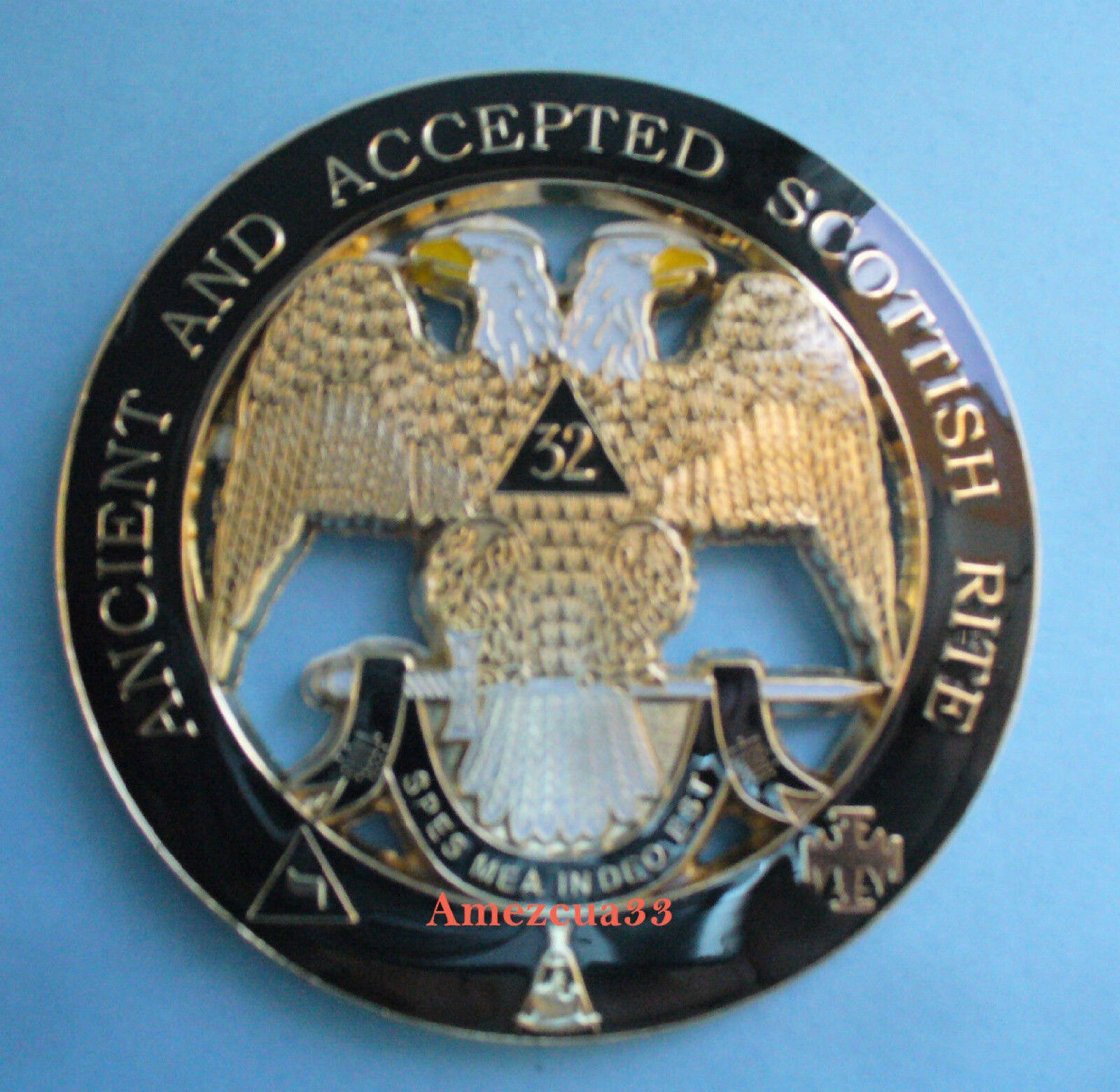 Masonry 32nd Degree Cut Out Car Emblem Scottish Rite Auto Rear Emblem Masonic