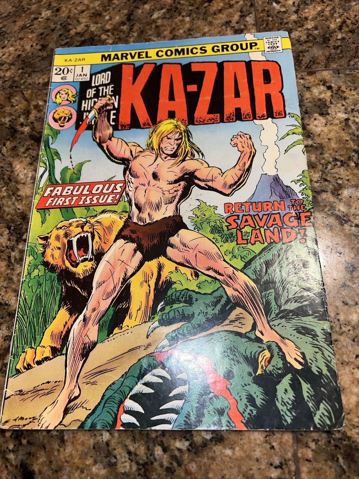 Ka-Zar #1 (Marvel Comics 1974) Key Origin of the Savage Land  Buscema Art