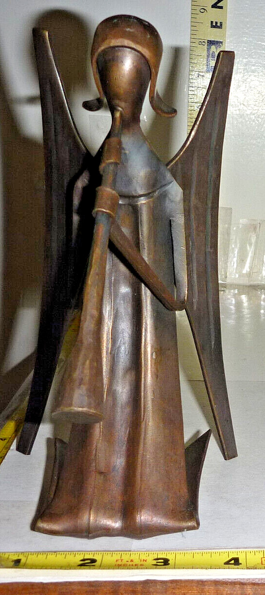 Vtg Metal Angel Sculpture/Figurine with Trombone - 7\