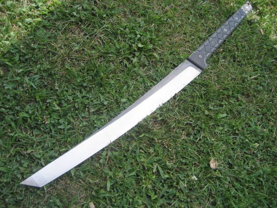 CUSTOM HANDMADE D2 TOOL STEEL KATANA SWORD COMBAT SWORD WITH BLACK MICARTA HANDL