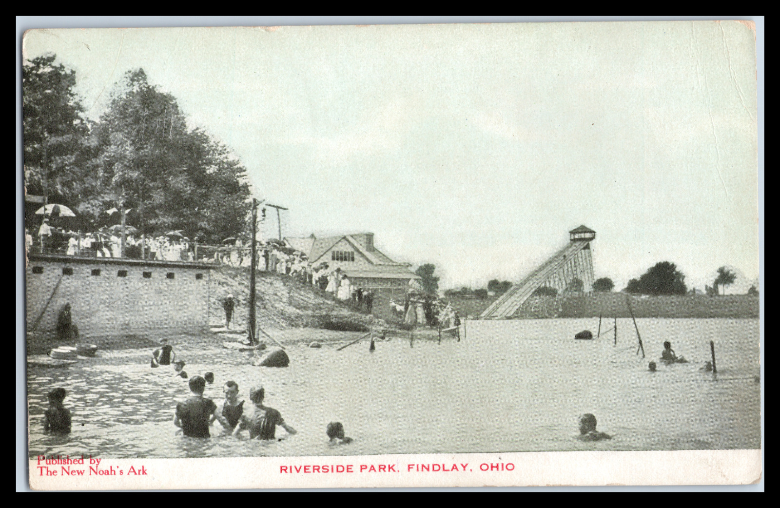 Vintage Postcards Riverside Park, Findley, Ohio UNP Divided Back