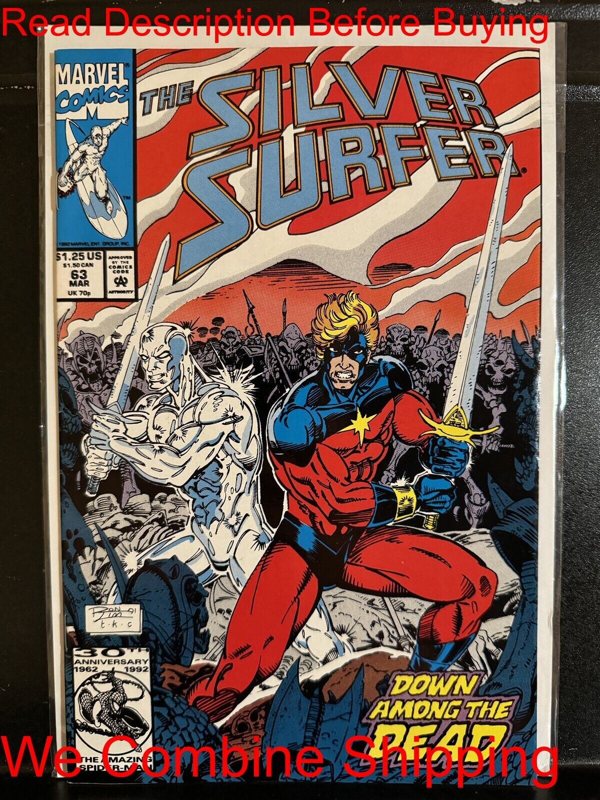 BARGAIN BOOKS ($5 MIN PURCHASE) Silver Surfer #63 (1992 Marvel) FreeCombineShip
