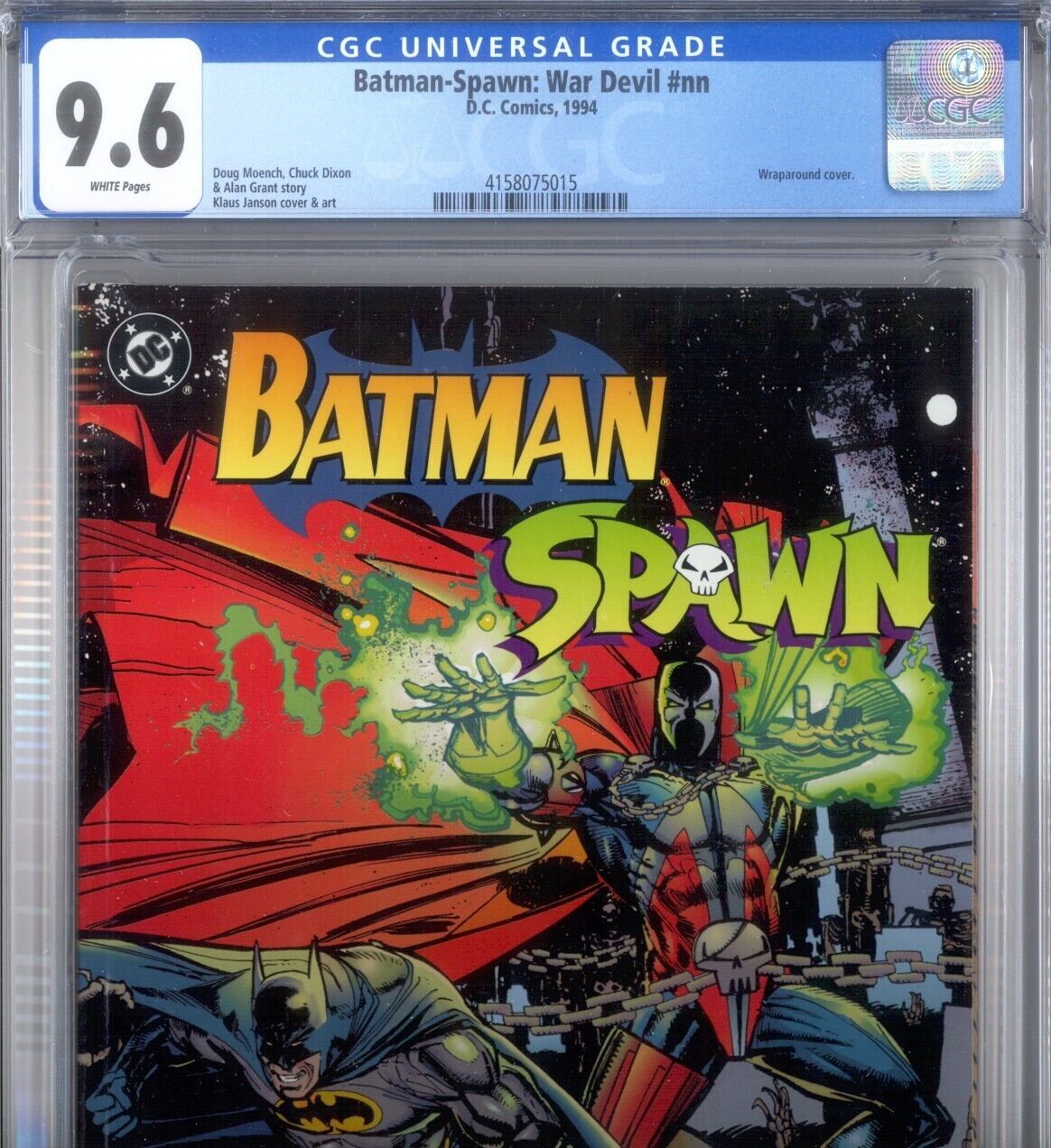 PRIMO OVERSTOCK SALE:  BATMAN SPAWN War Devil NM+ 9.6 CGC 1994 Image DC comics