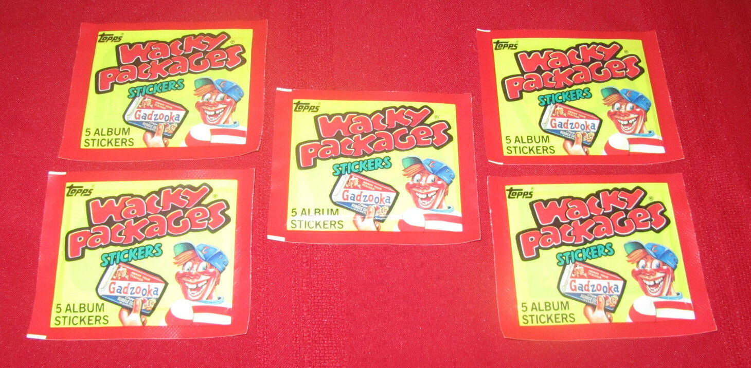 WACKY PACKAGES RARE 1982 ALBUM STICKERS 5 UNOPENED PACKS IN VERY GOOD CONDITION