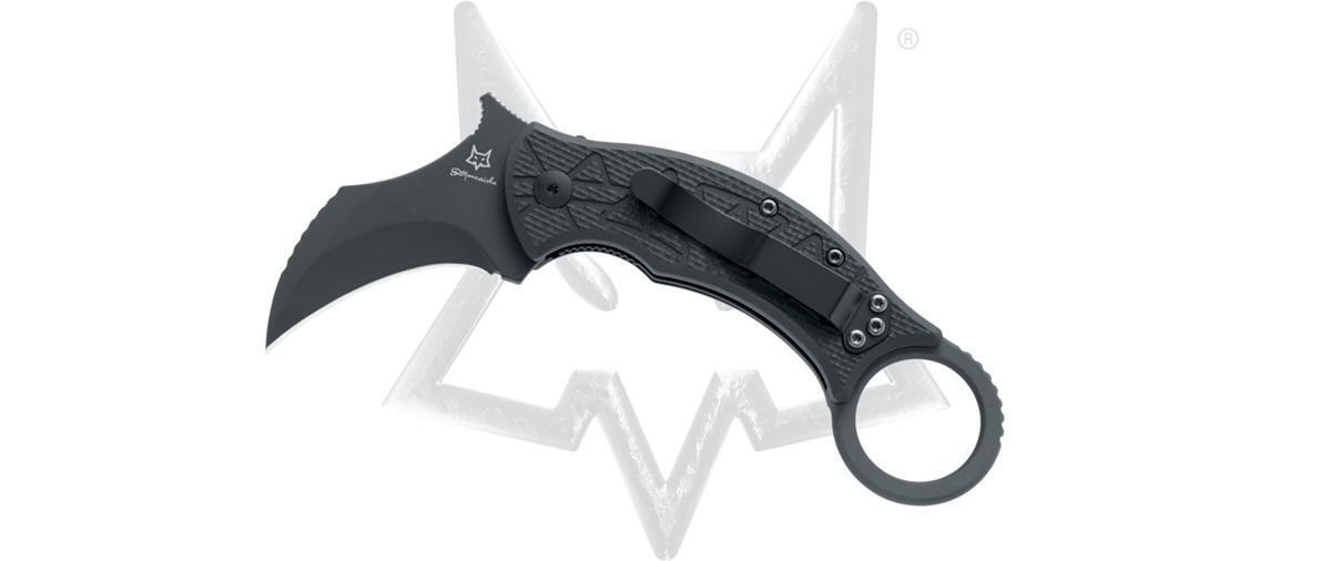 Fox Knives Tribal K FX-802 Liner Lock Black G-10 N690Co Pocket Knife Stainless