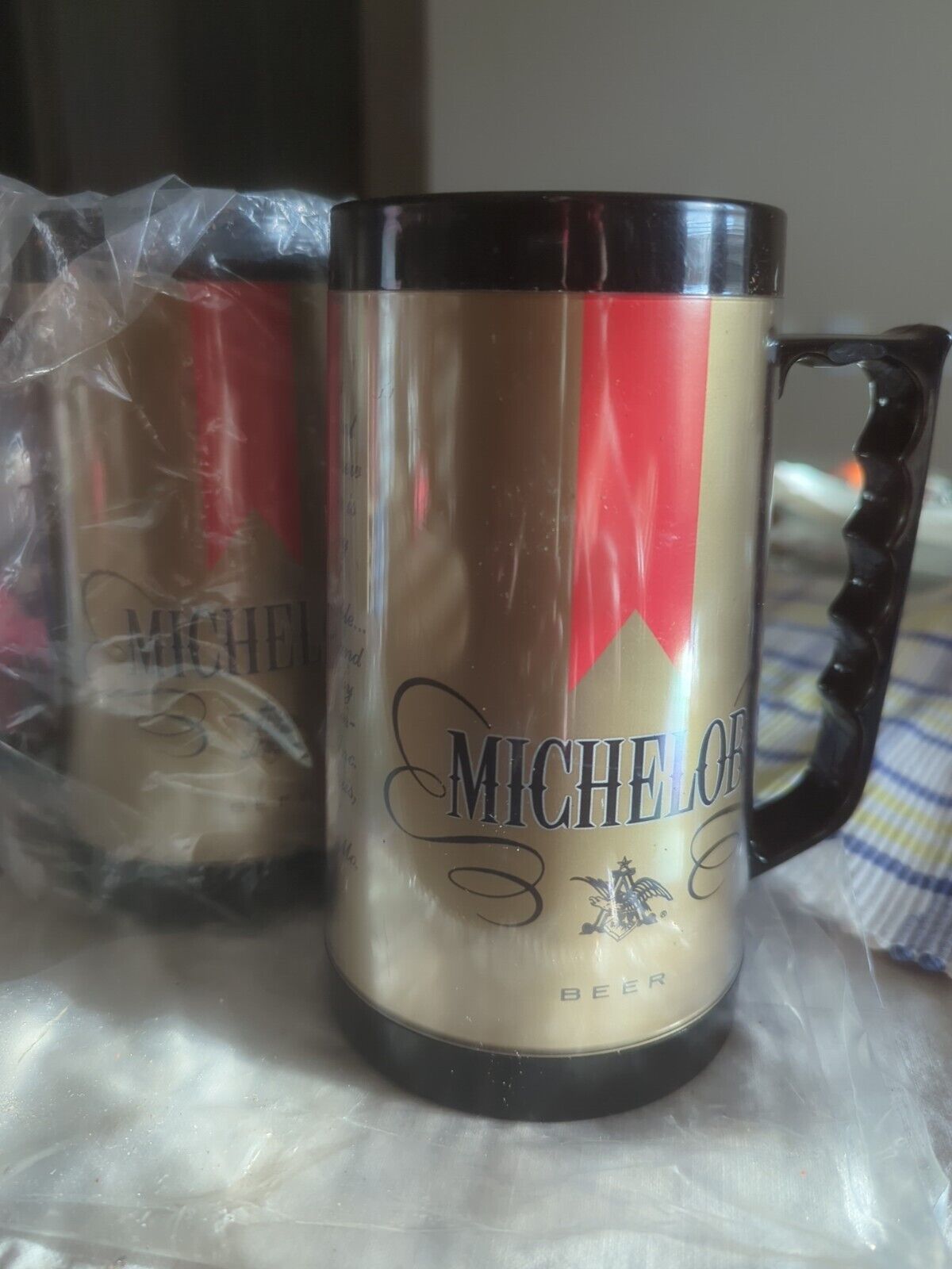 Set of 2  Michelob Beer Thermo-Serve mugs Vintage Never Used