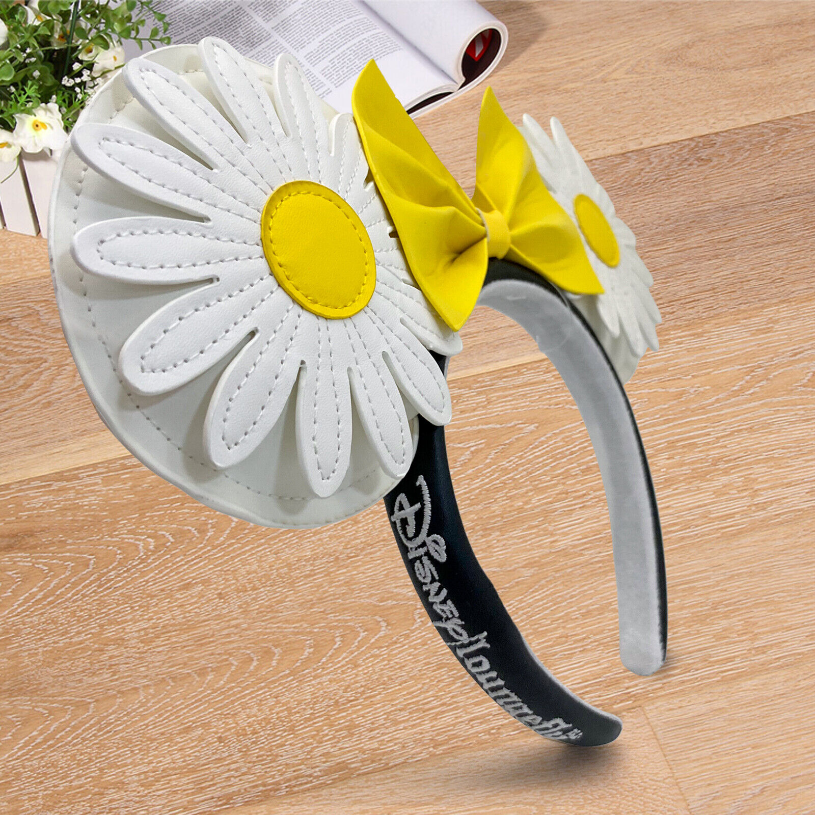 Disney Park Yellow 2024 Daisy White Chrysanthemum Loungefly Headband Minnie Ears