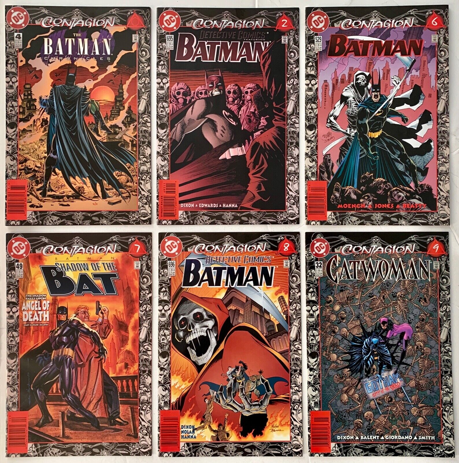 Batman Contagion 0 2 6 7 8 9 Partial Set Lot of 6 DC Comics 1996