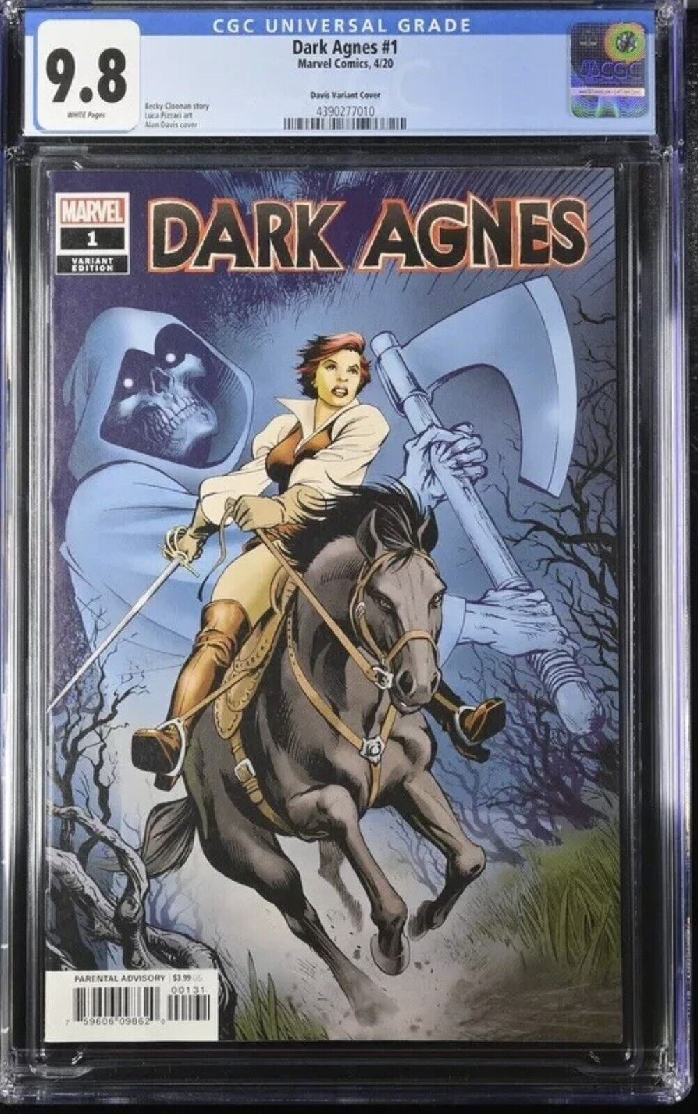 1:25 Dark Agnes #1 - CGC 9.8 - 2020 Alan Davis Variant Marvel Comics Low Census