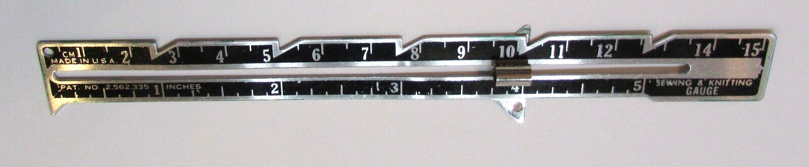 Vintage 1970\'s USA Aluminum 6” Sewing and Knitting Gauge Centimeters and Inches