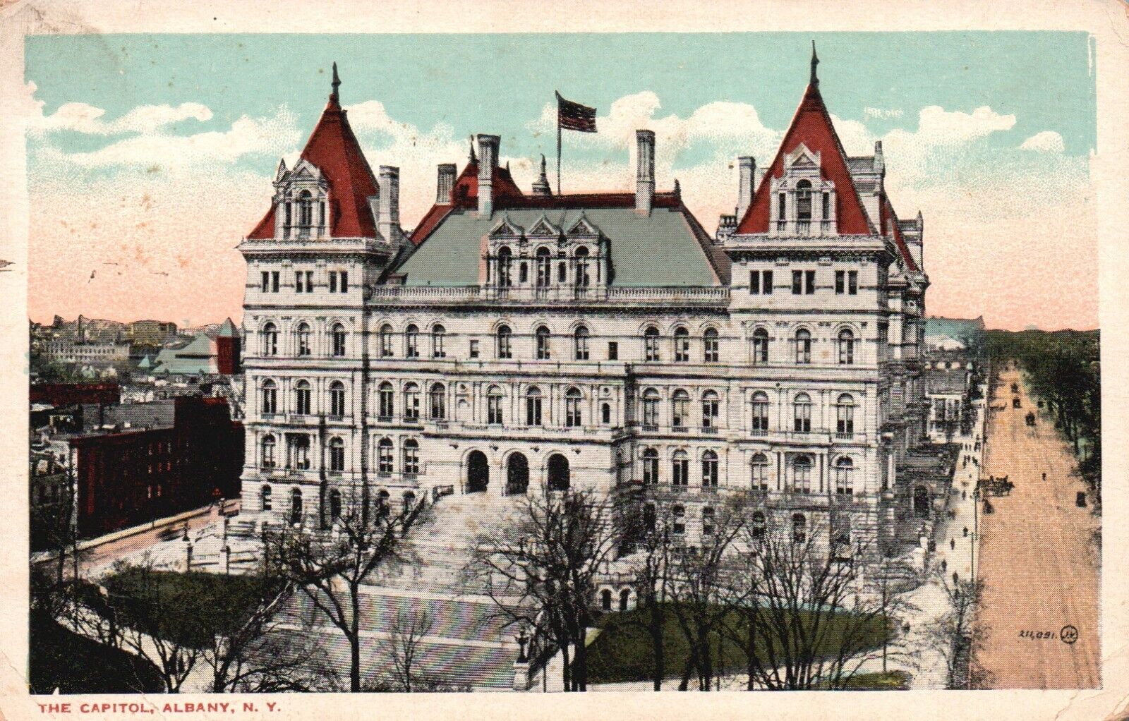 Albany, New York, NY, State Capitol, Antique Vintage Postcard b8006