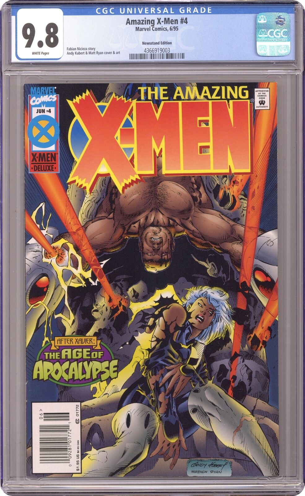 Amazing X-Men #4N CGC 9.8 Newsstand 1995 4366919003