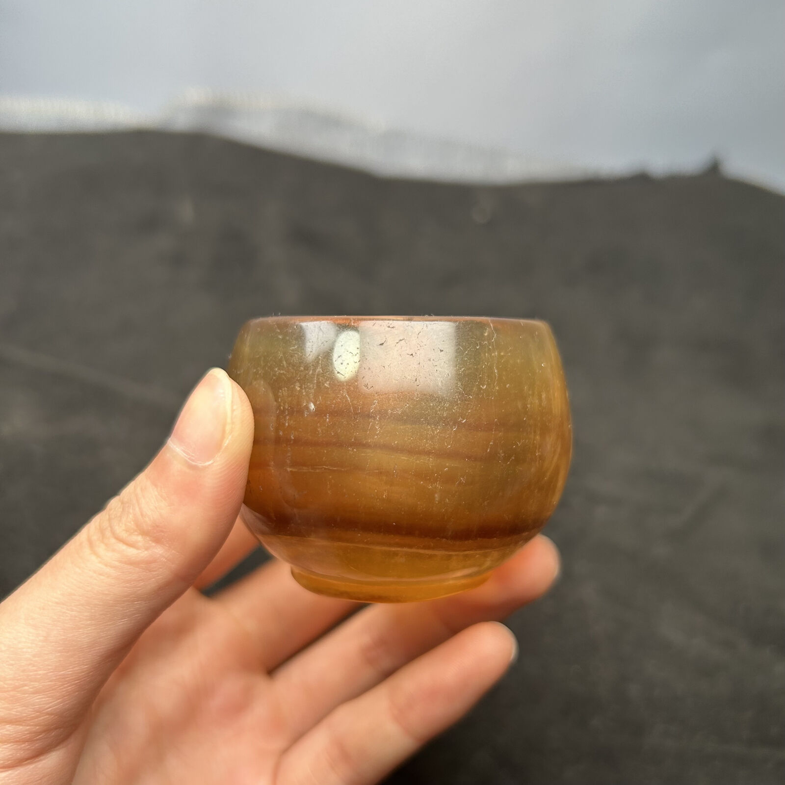 Hand Carved Natural Quartz Crystal Cup Healing Gift Teacup Gemstone