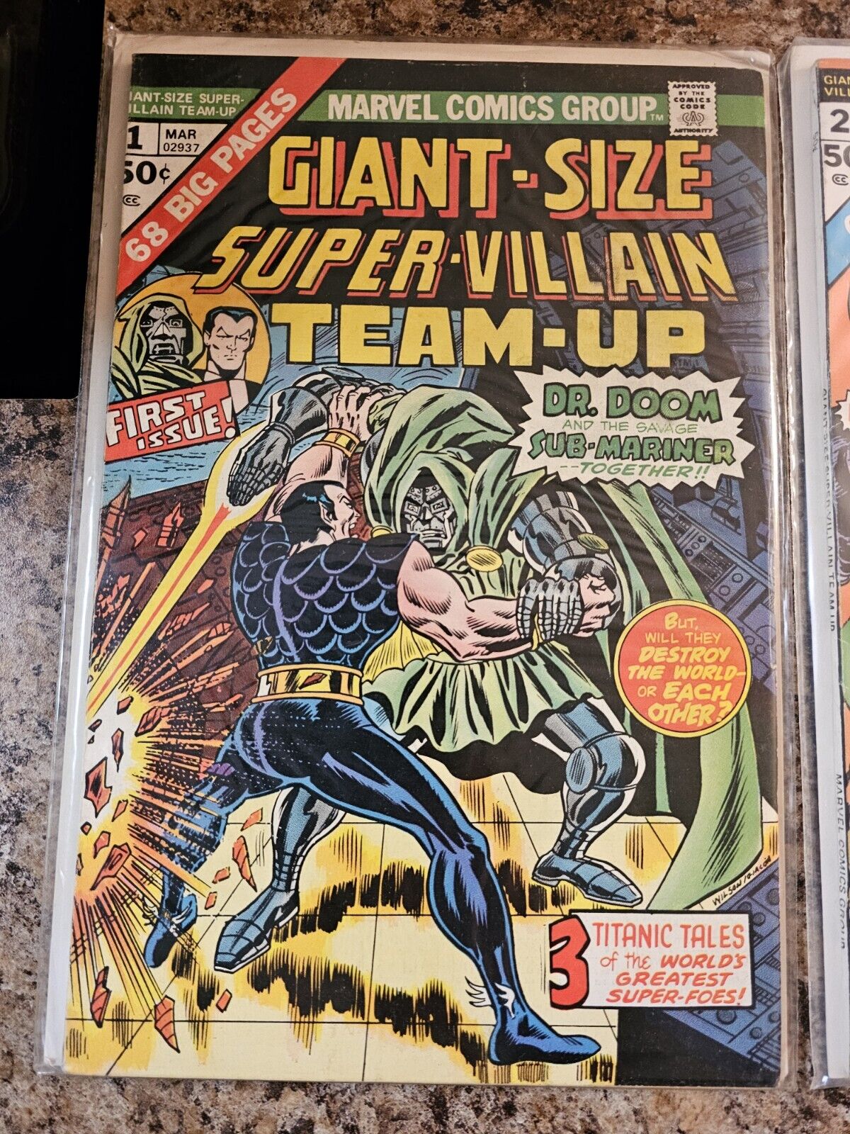 Giant-Size Super-Villain Team-Up 1 Marvel Comics 1974 Dr. Doom Sub-Mariner FN-VF