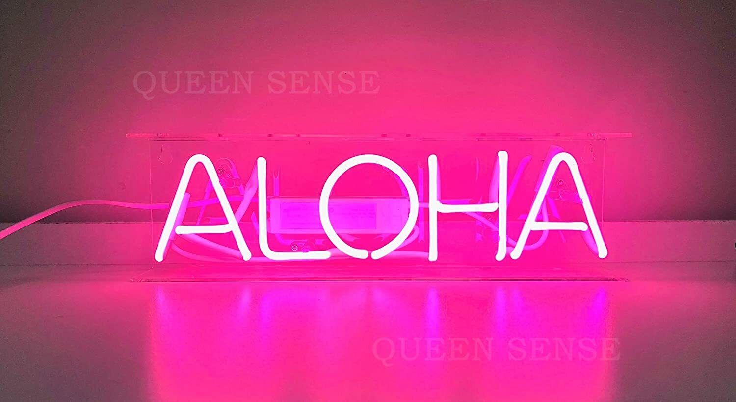 Hawaii Aloha Pink Acrylic 14\