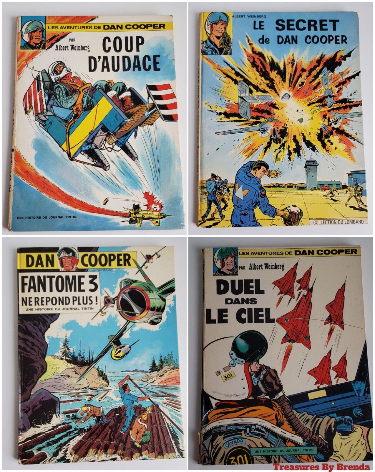 Les Adventures de Dan Cooper Vintage HC Books Lot 4 Duel Dans le Ciel 1960s RCAF