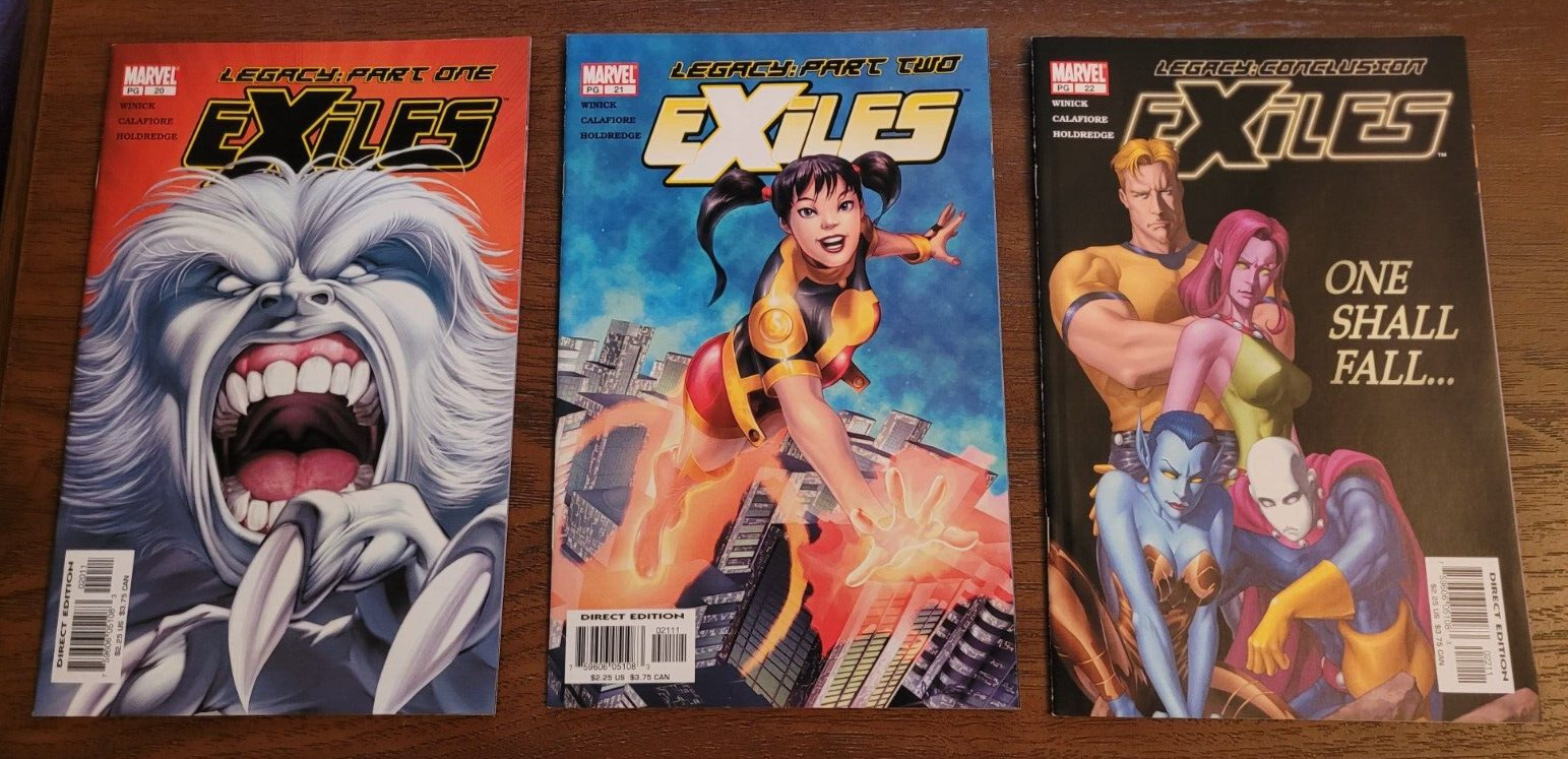 Exiles Vol 1 #20 to 22 - Legacy Part 1 to 3 - February to April 2003