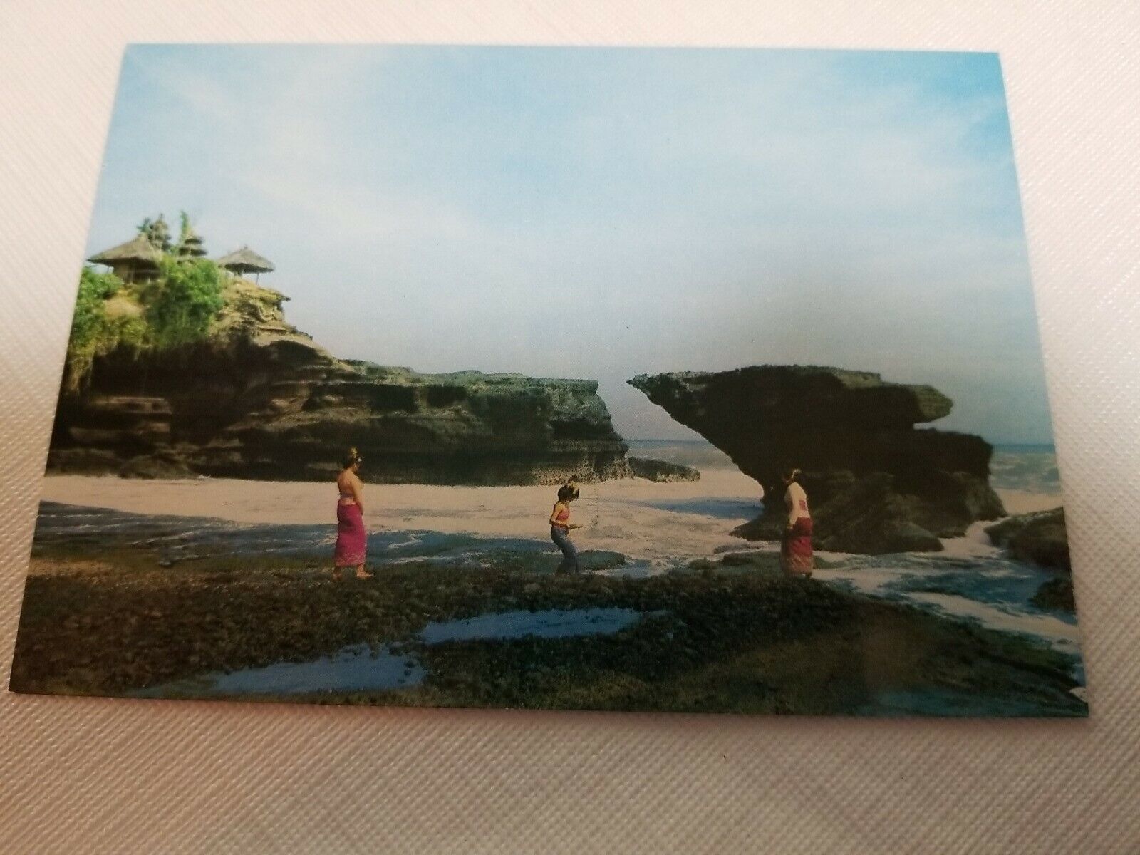 Postcard Indonesia Tanah Lot Beach Bali unposted 