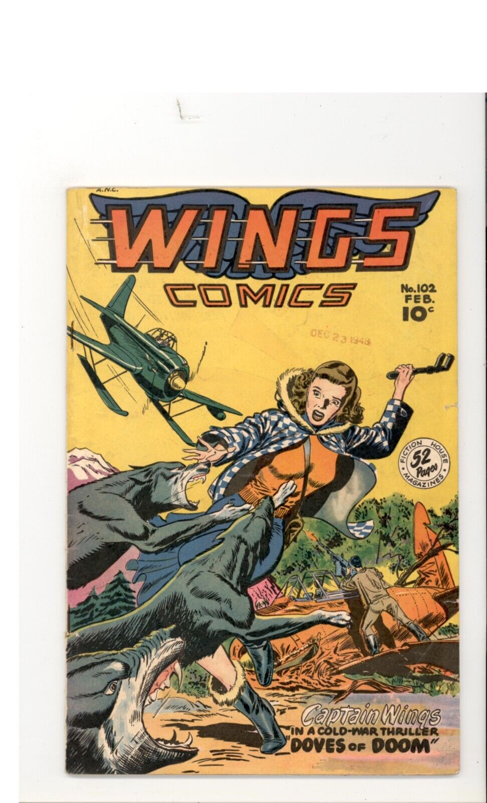 Wings Comics 102 F Fine Captain Wings Fiction House 1949